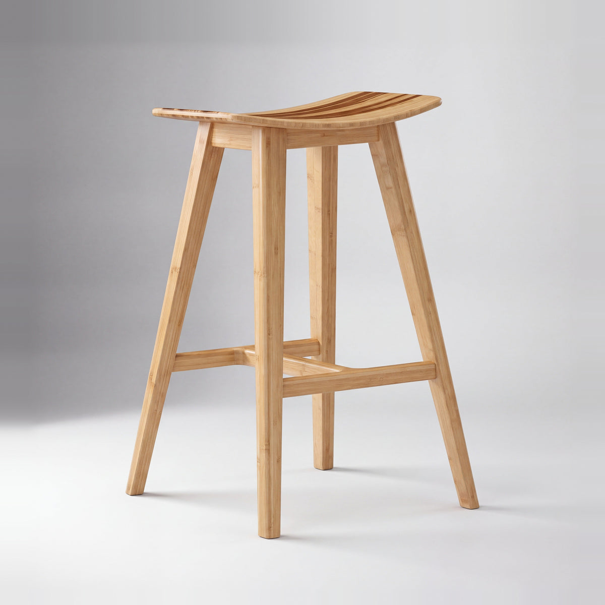 Greenington Tigris Counter Stool in Caramelized bamboo, on a studio background