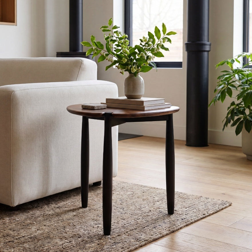 Tofino console table in Amber/Caviar