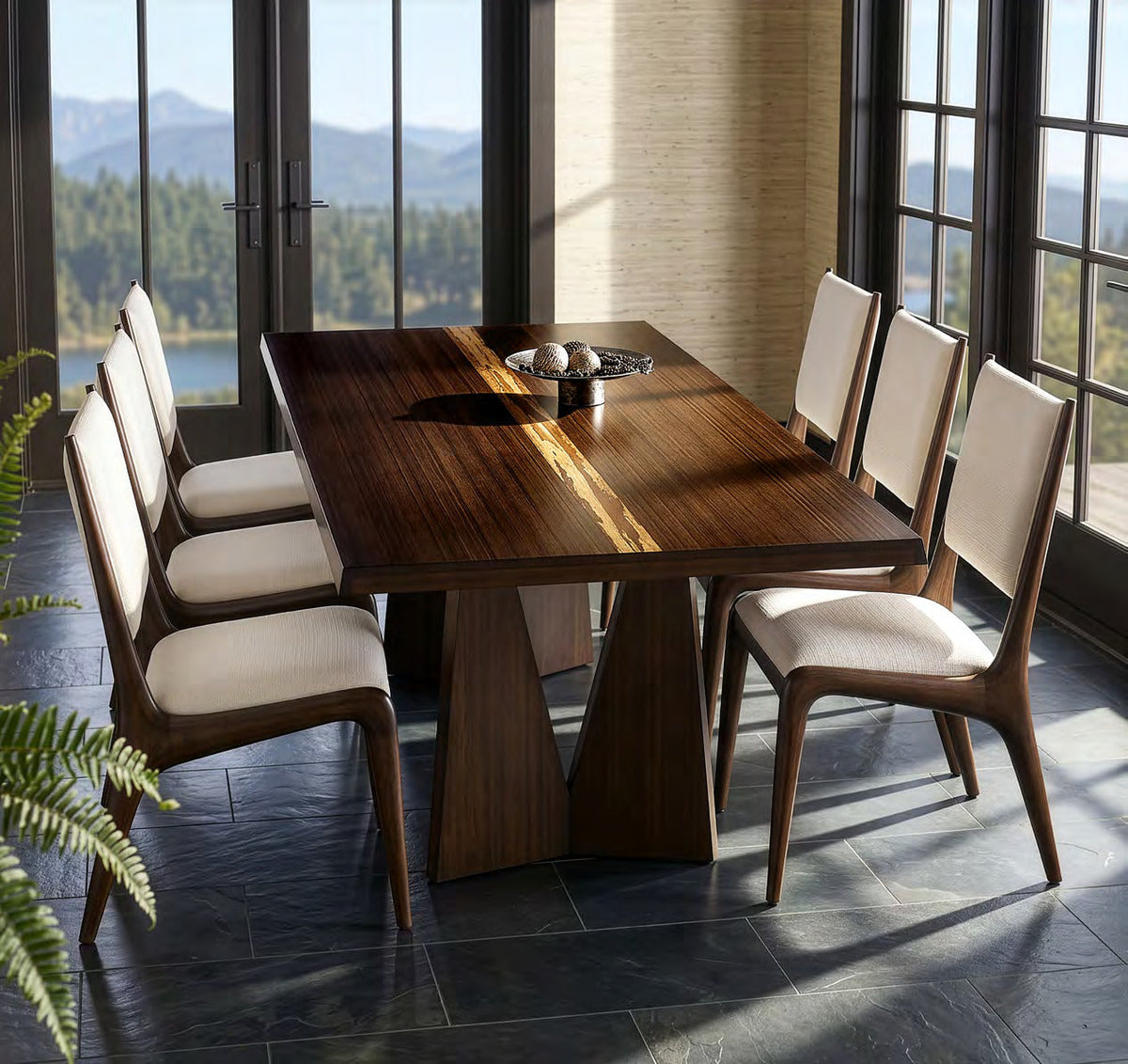 Torrey dining table in Black Walnut