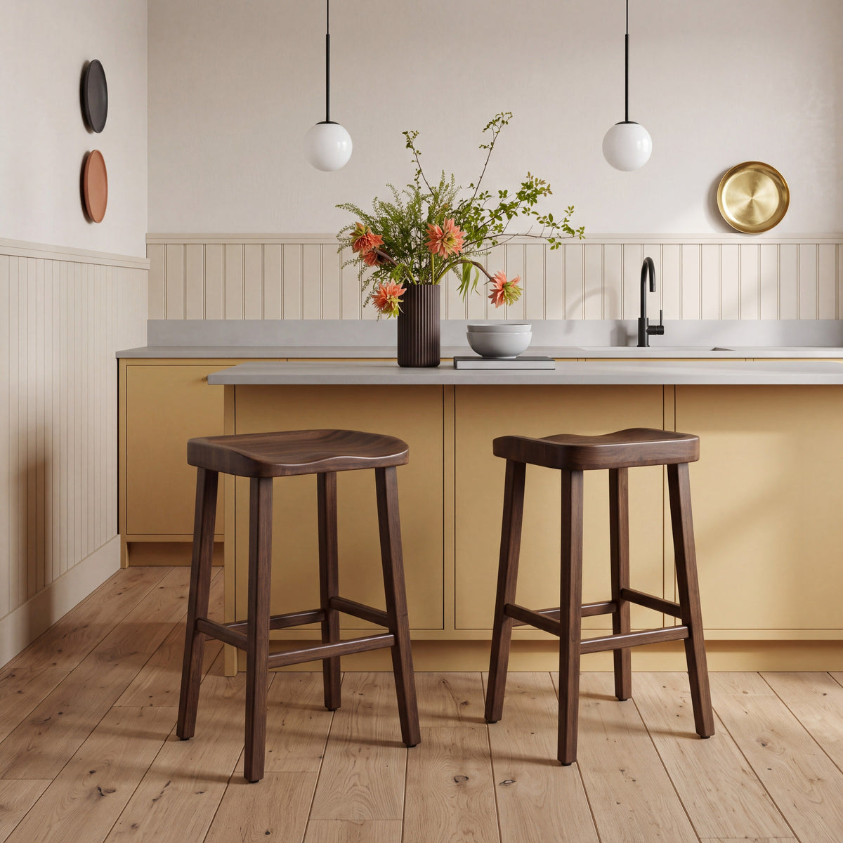 Tulip counter stool in Black Walnut