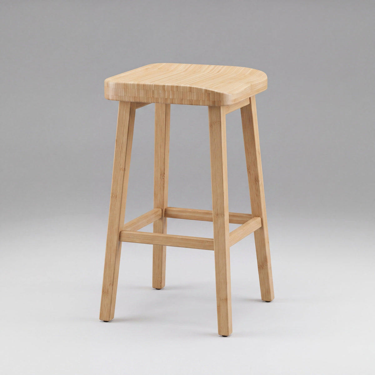 Greenington Tulip Counter Stool in Caramelized bamboo, on a studio background