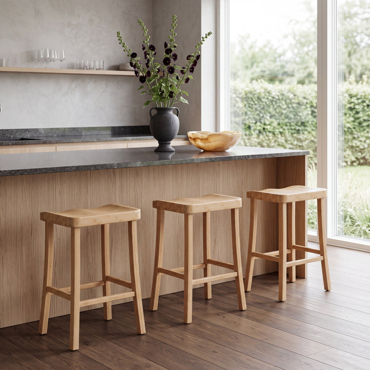 Greenington Tulip Counter Stool in Caramelized bamboo
