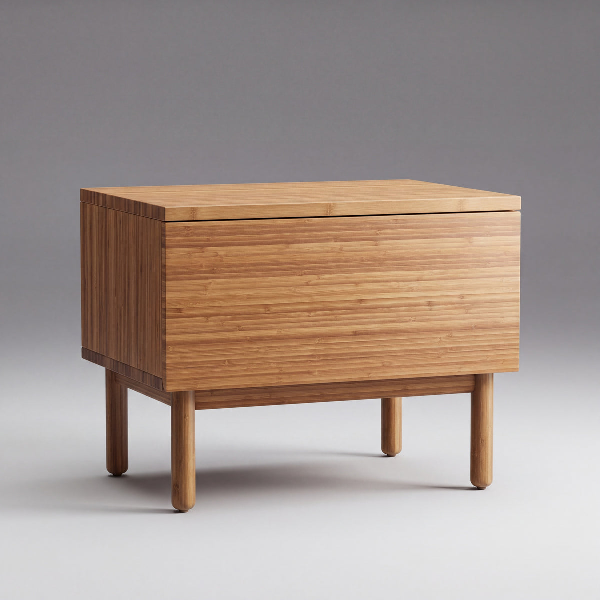 Greenington Ventura Nightstand in Amber bamboo, shown on a plain background