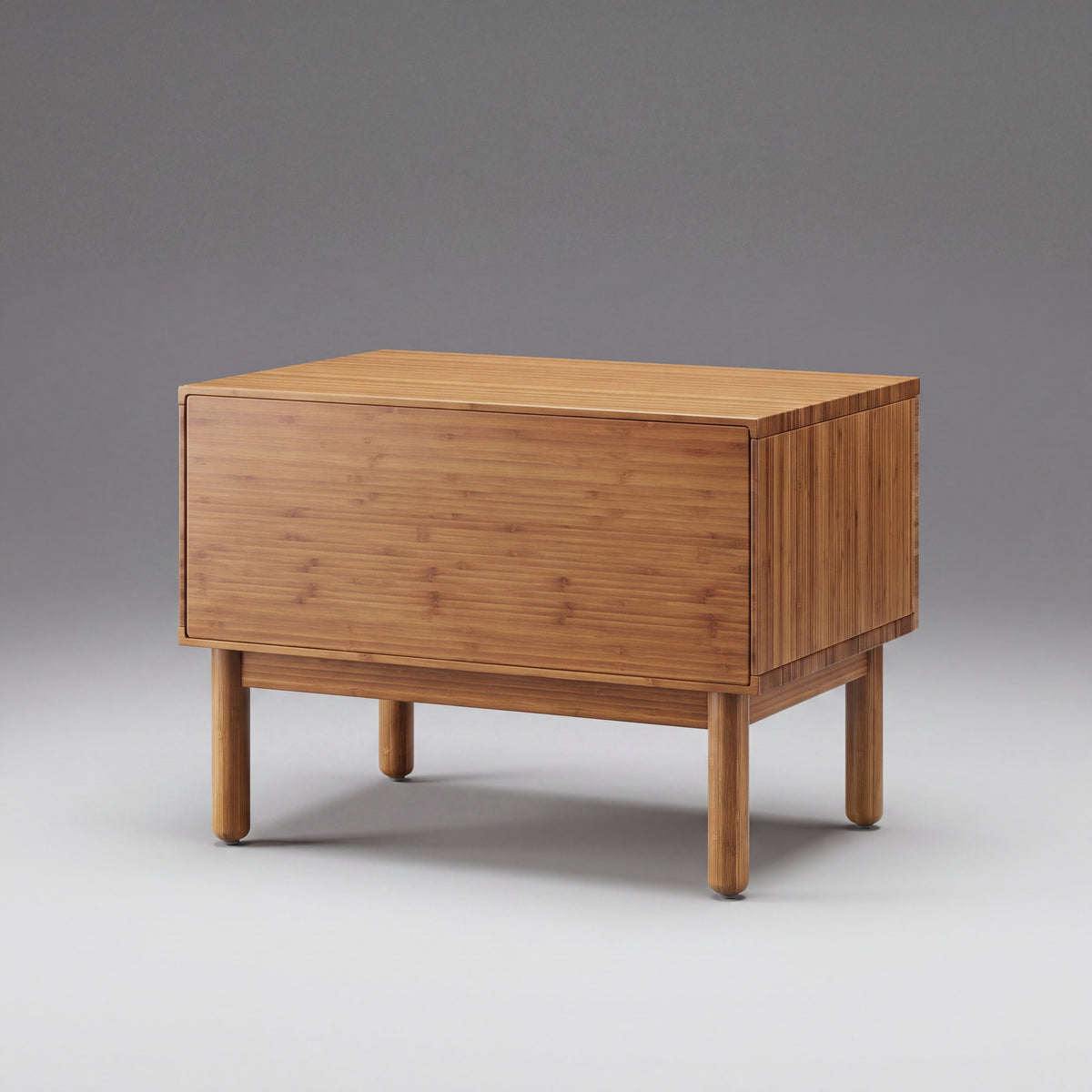Greenington Ventura Nightstand in Amber bamboo, studio photo on a plain background