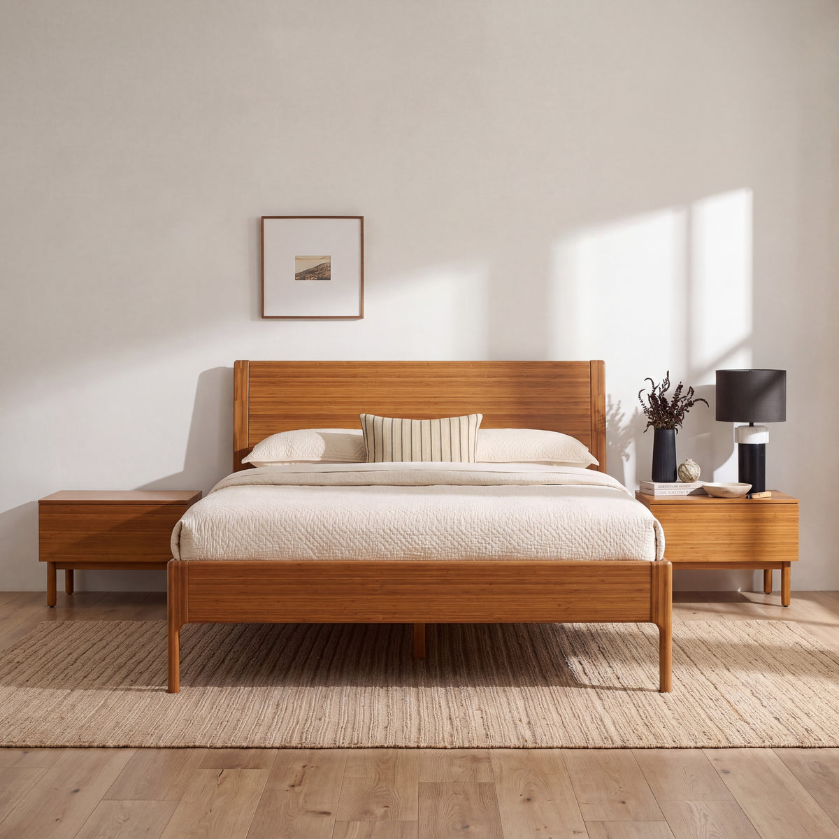 Greenington Ventura Platform Bed in Amber bamboo