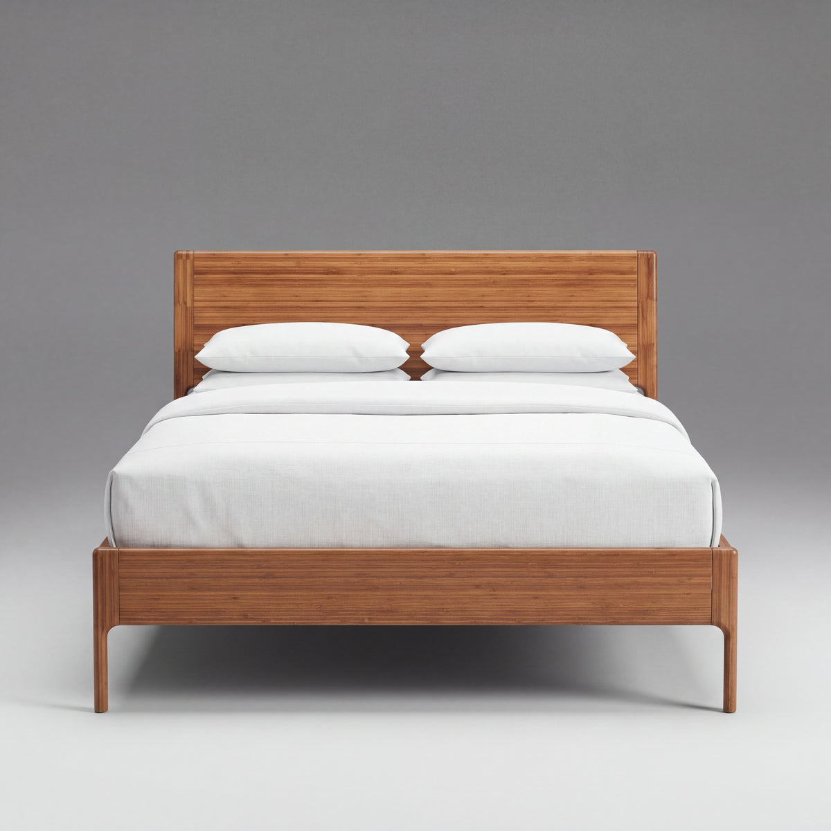 Greenington Ventura Platform Bed in Amber bamboo, shown on a plain background