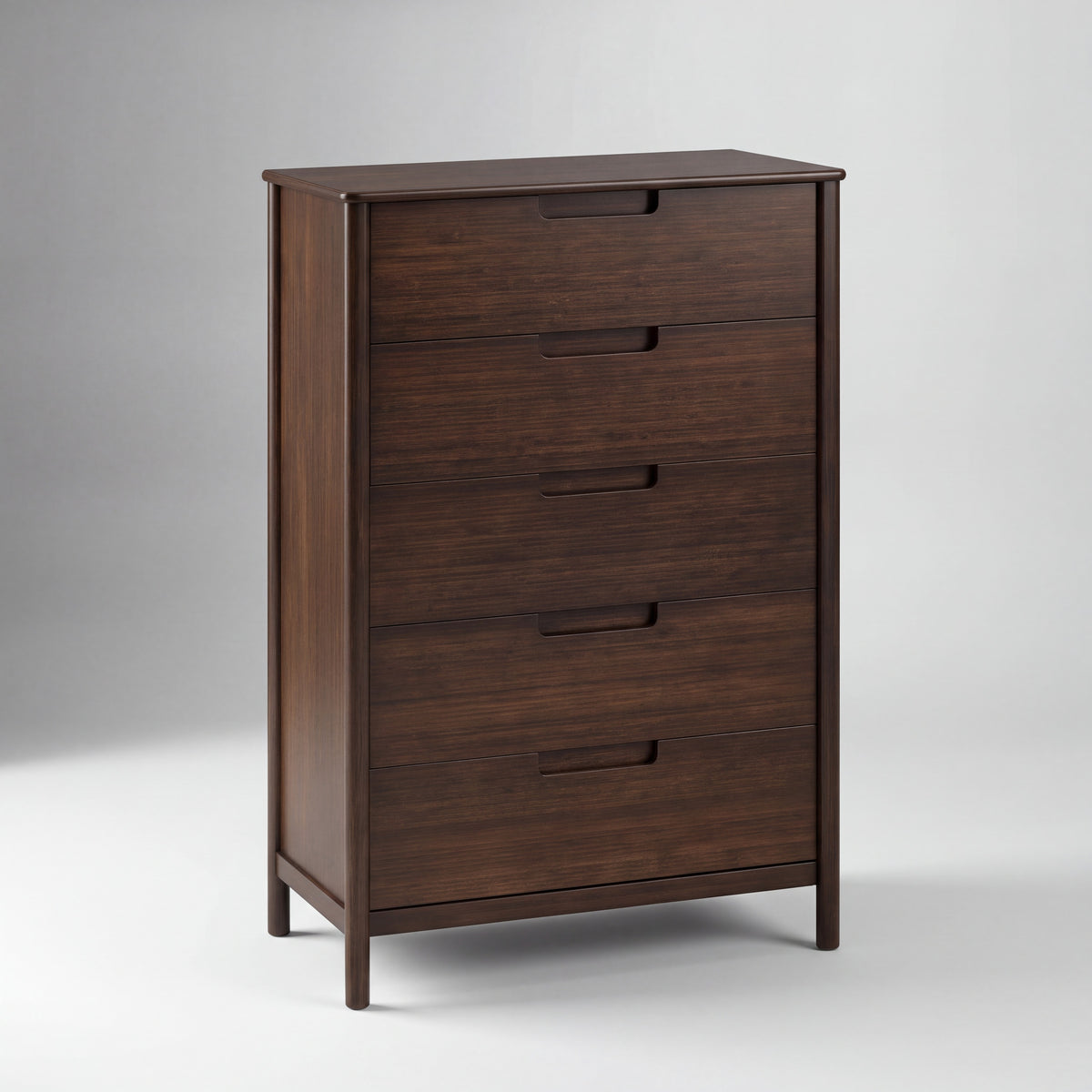 Greenington Weston Chest in Black Walnut bamboo, on a studio background