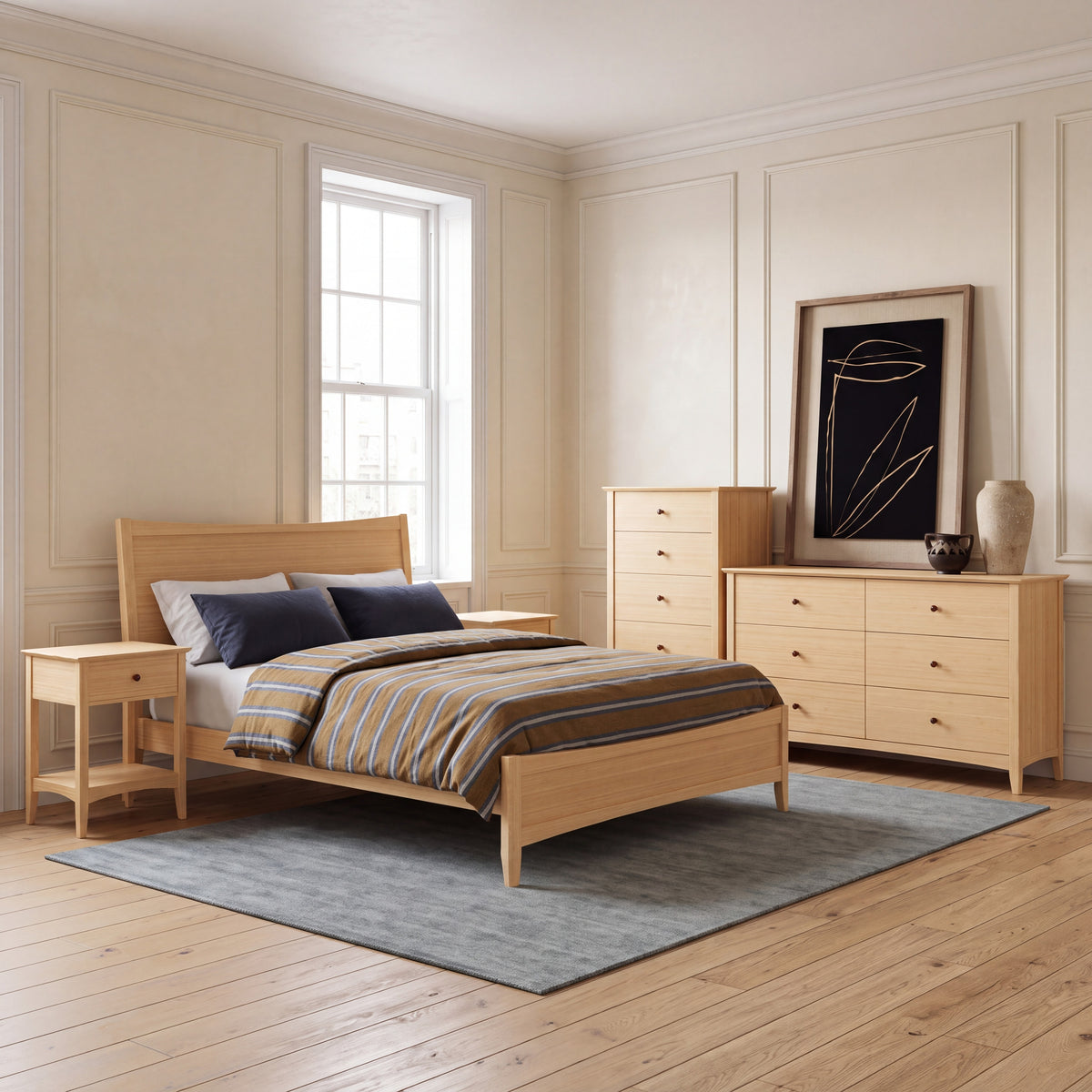 Greenington Willow Platform Bed in Caramelized bamboo, in a furnished bedroom