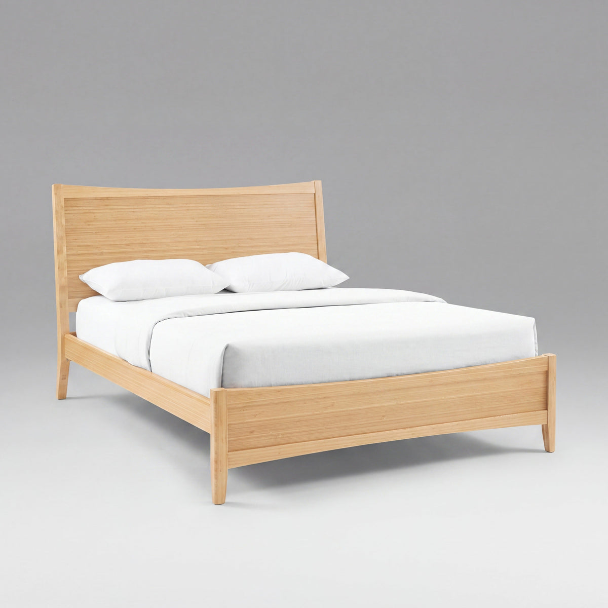 Greenington Willow Platform Bed in Caramelized bamboo, on a studio background