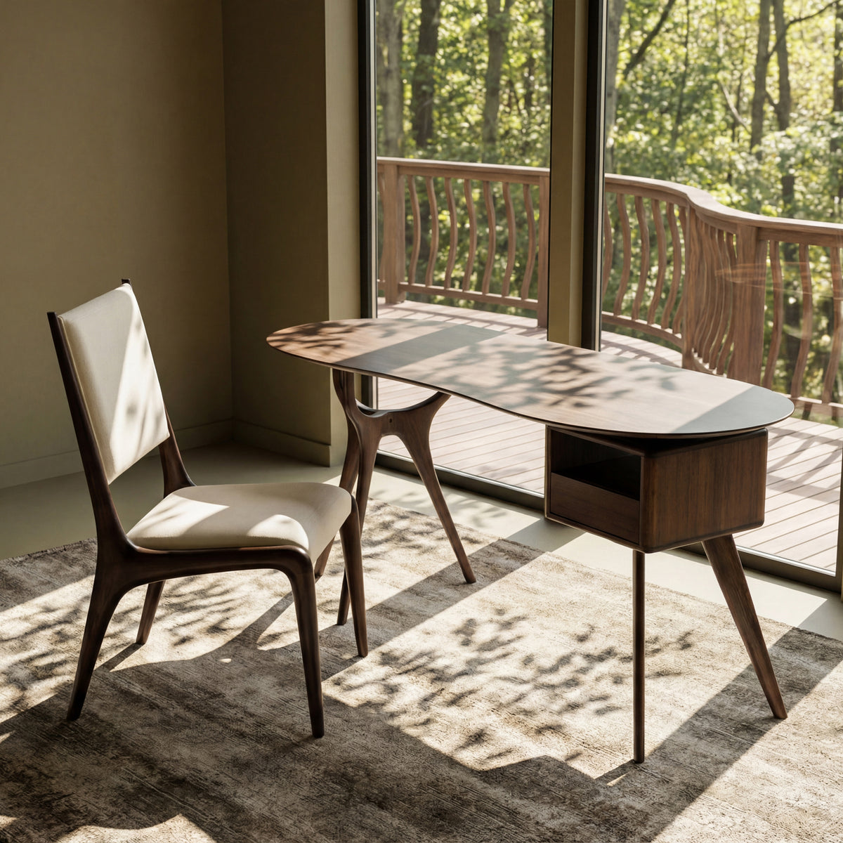 Wynn writing desk in Black Walnut