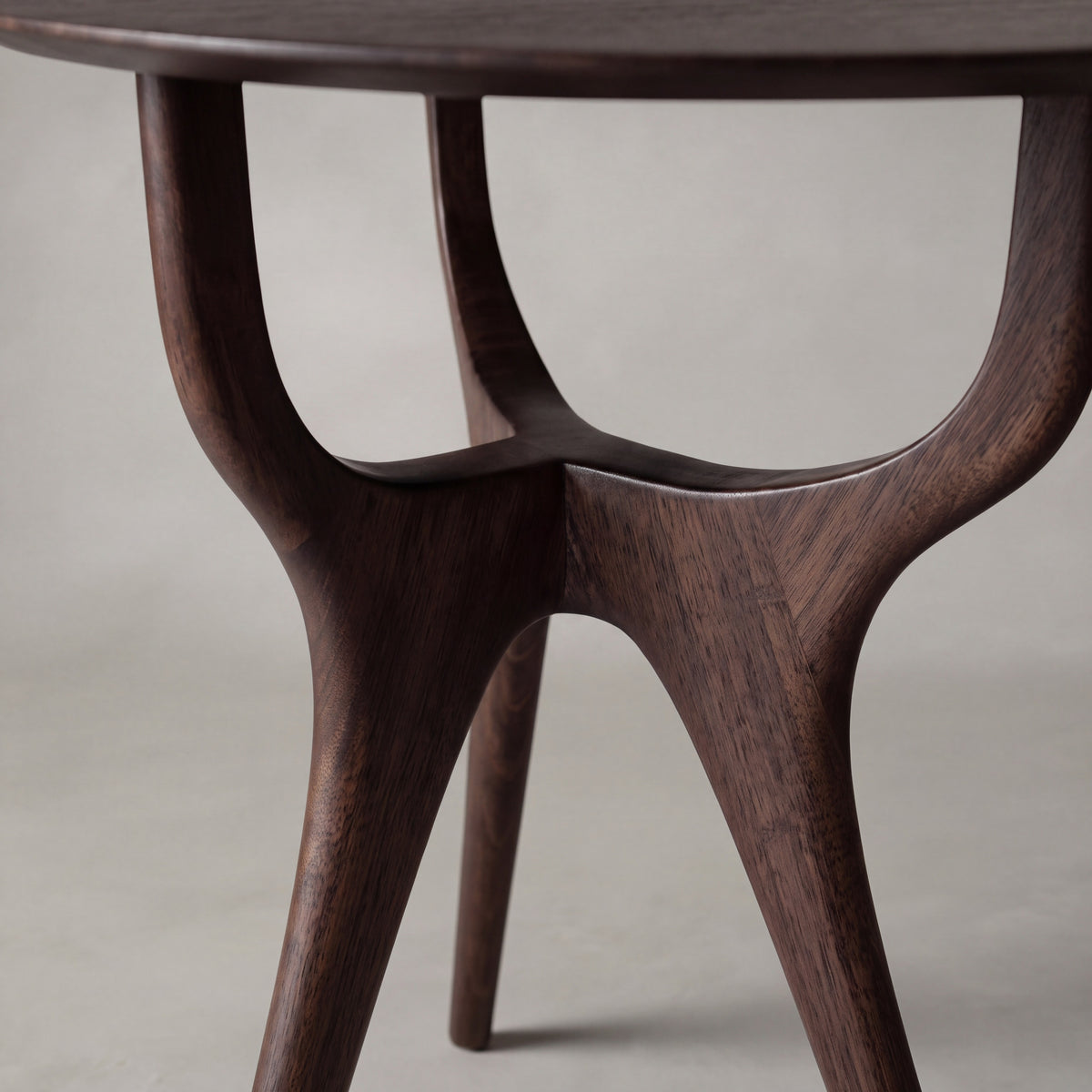 Close-up of the leg on the Greenington Wynn Writing Desk in Black Walnut bamboo