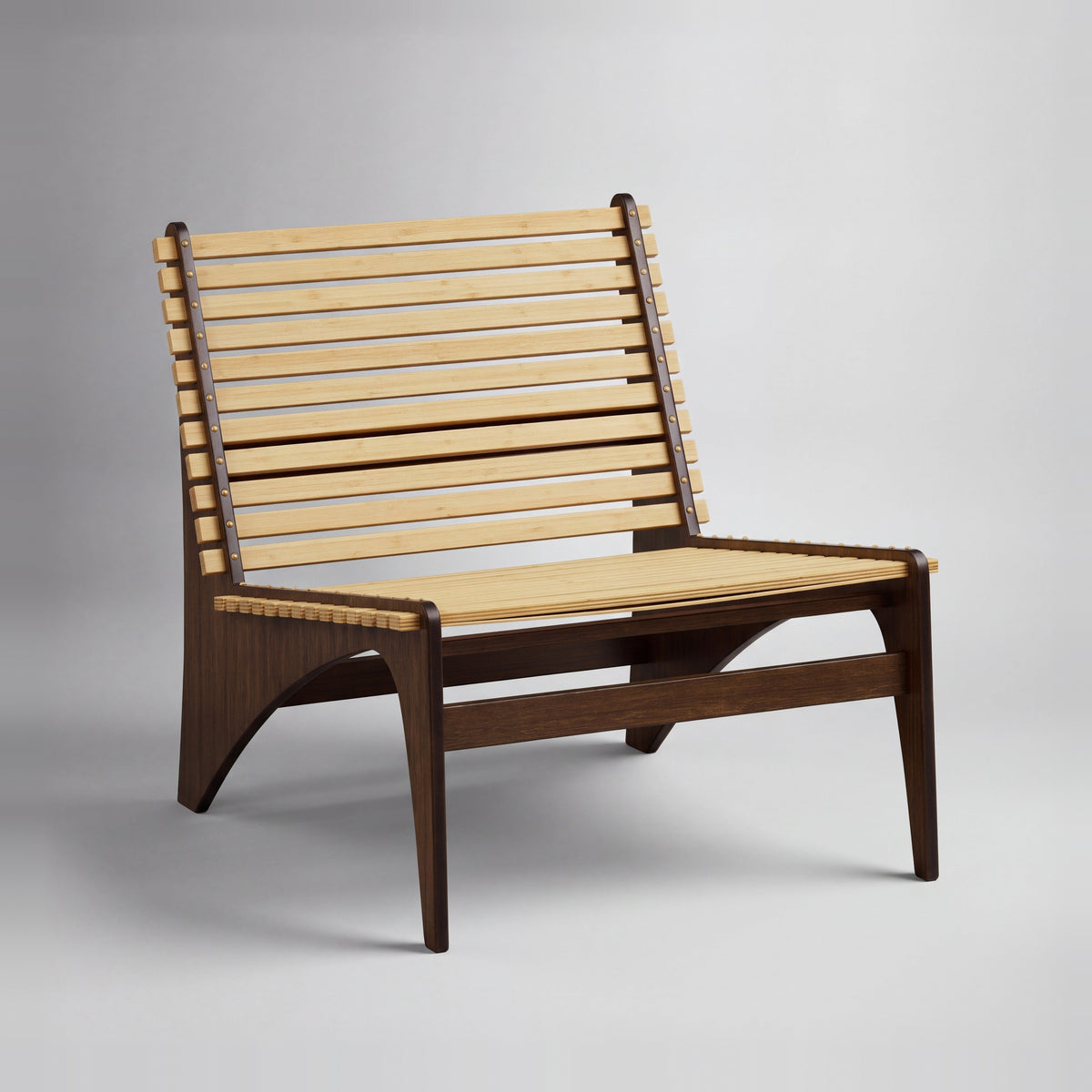 Greenington Zen Lounge Chair in solid bamboo, on a studio background