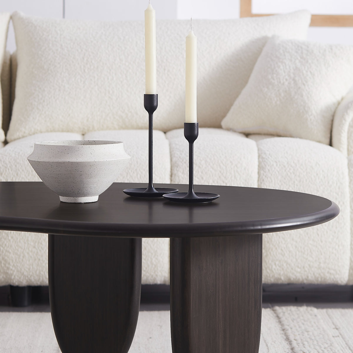 Zephyr coffee table in Caviar