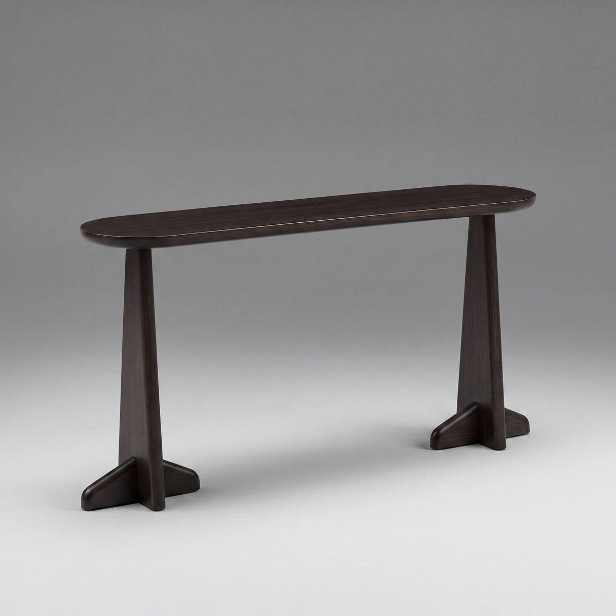 Greenington Zephyr Console Table in Caviar bamboo, on a studio background