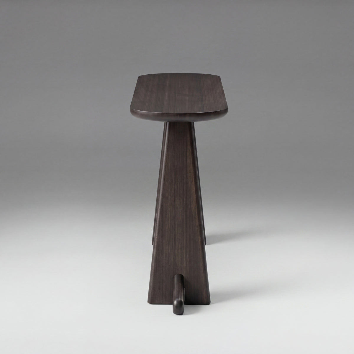 Greenington Zephyr Console Table in Caviar bamboo, studio photo on a plain background