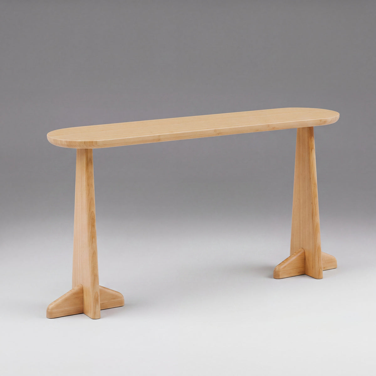 Greenington Zephyr Console Table in Wheat bamboo, shown on a plain background
