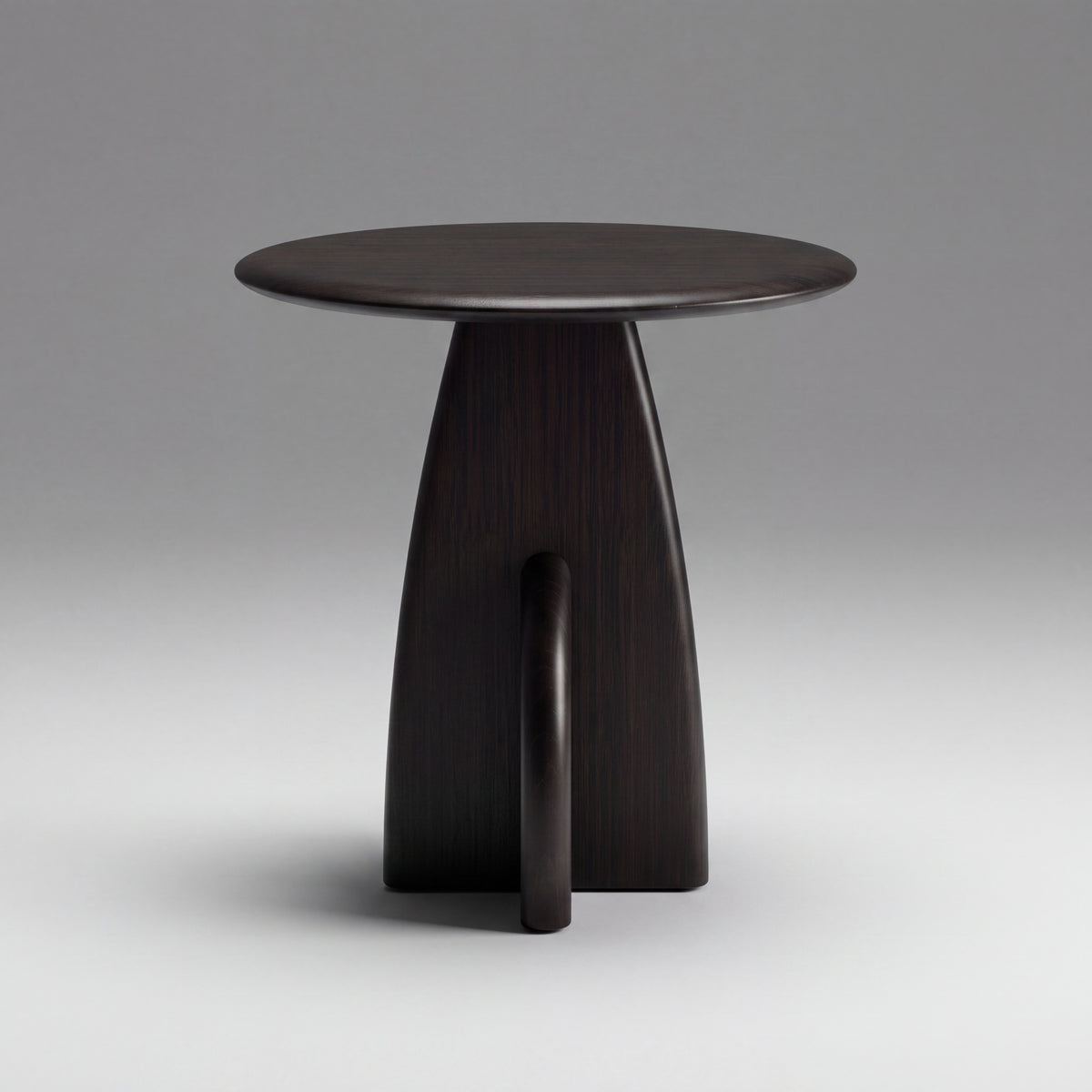 Greenington Zephyr Side Table in Caviar bamboo, studio photo on a plain background