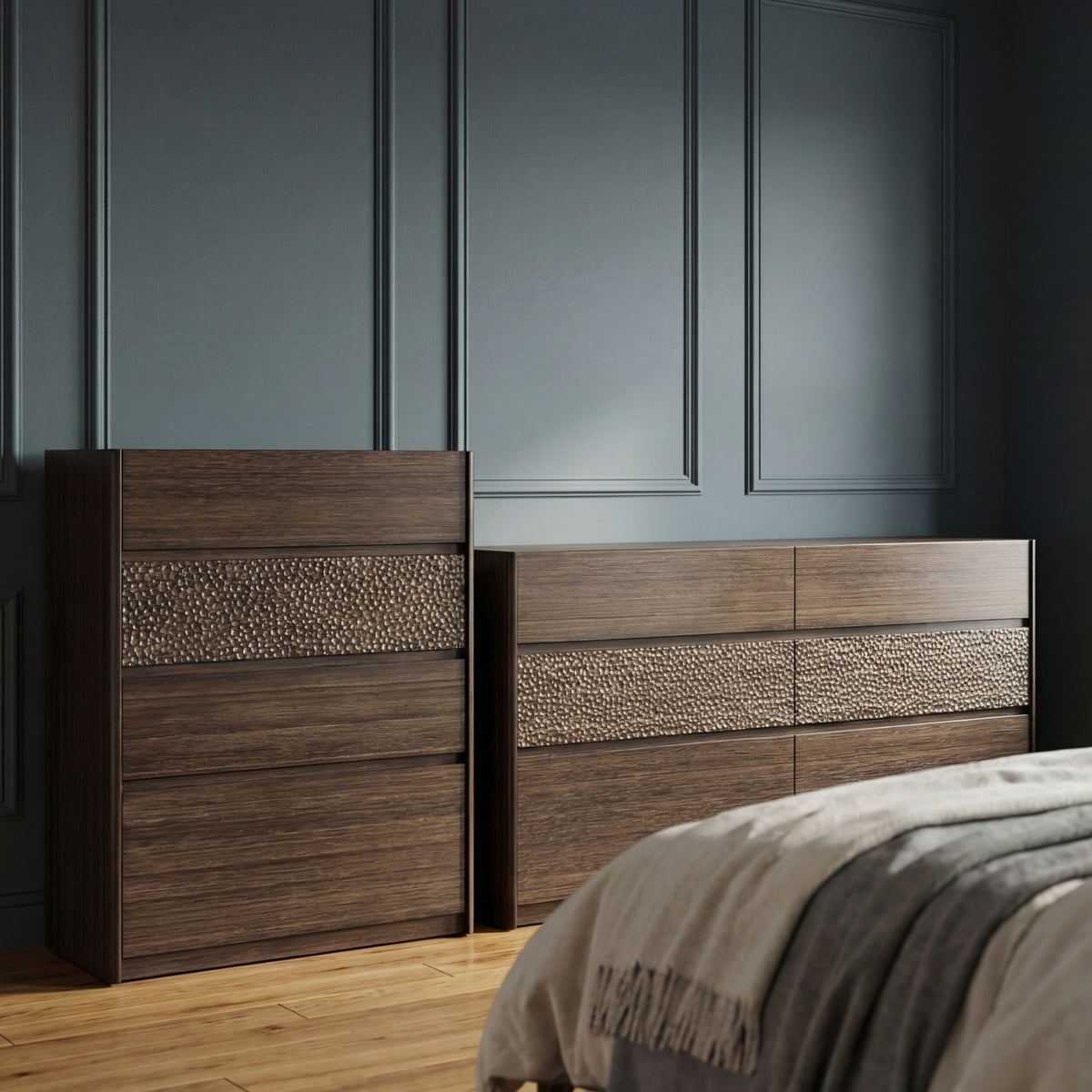 Zeva chest and dresser in Black Walnut