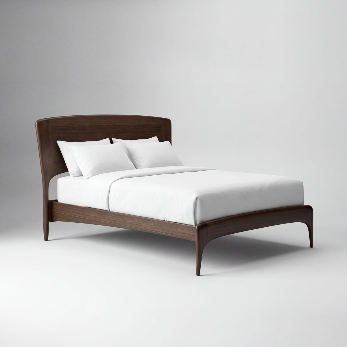 Greenington Zeva Platform Bed in Black Walnut bamboo, shown on a plain background
