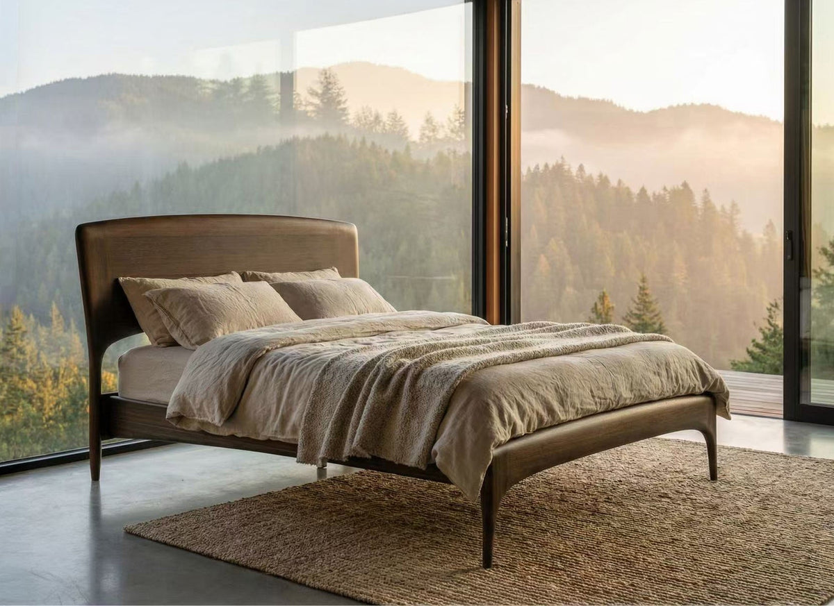 Zeva Platform Bed in Black Walnut