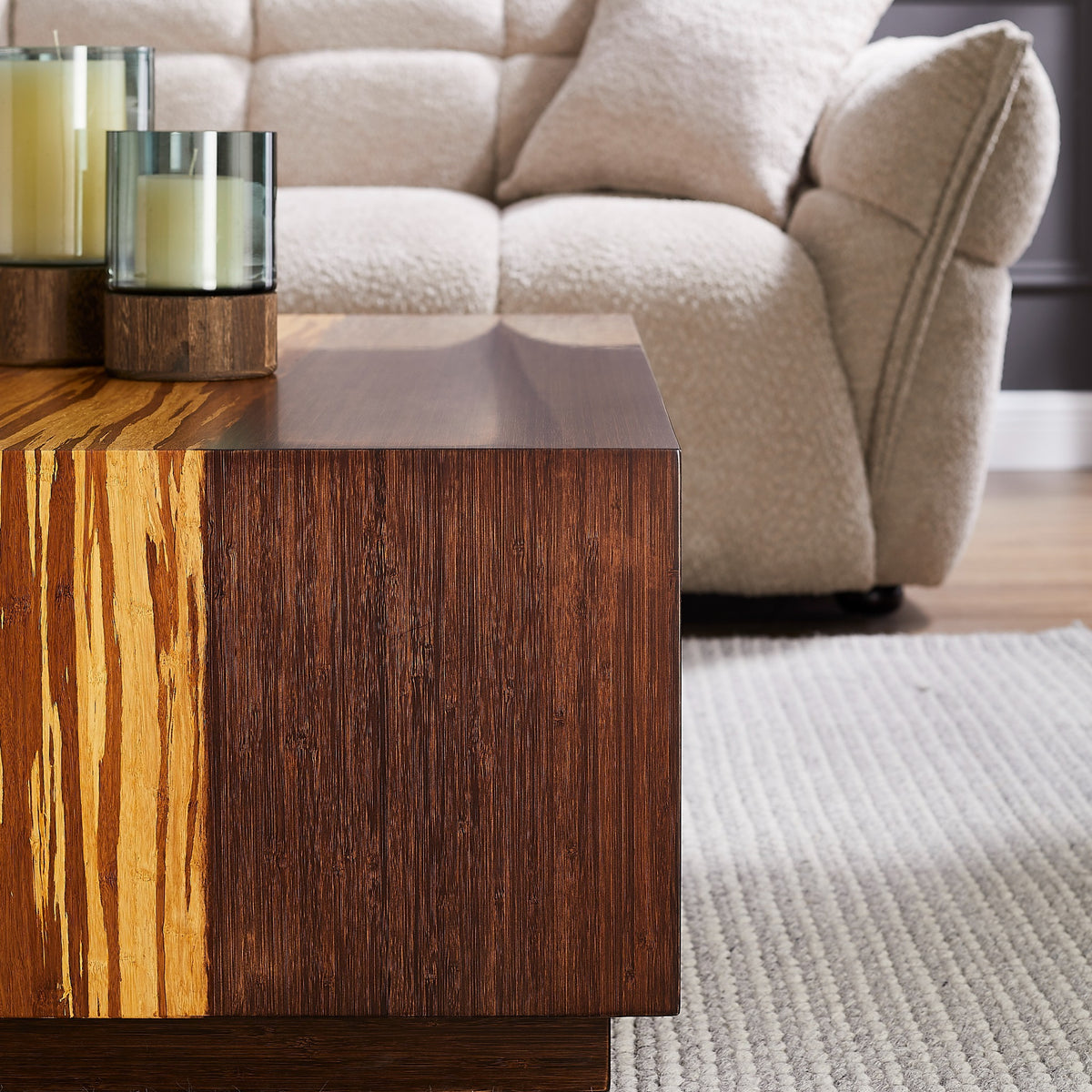 Greenington Azara Cube Rectangular Coffee Table in Sable bamboo