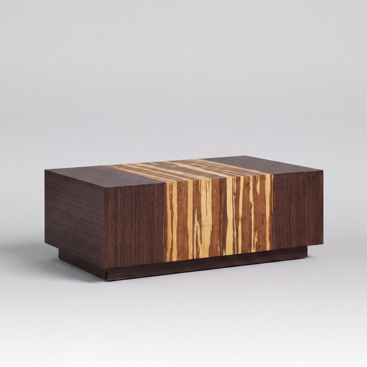 Greenington Azara Cube Rectangular Coffee Table in Sable bamboo, on a studio background