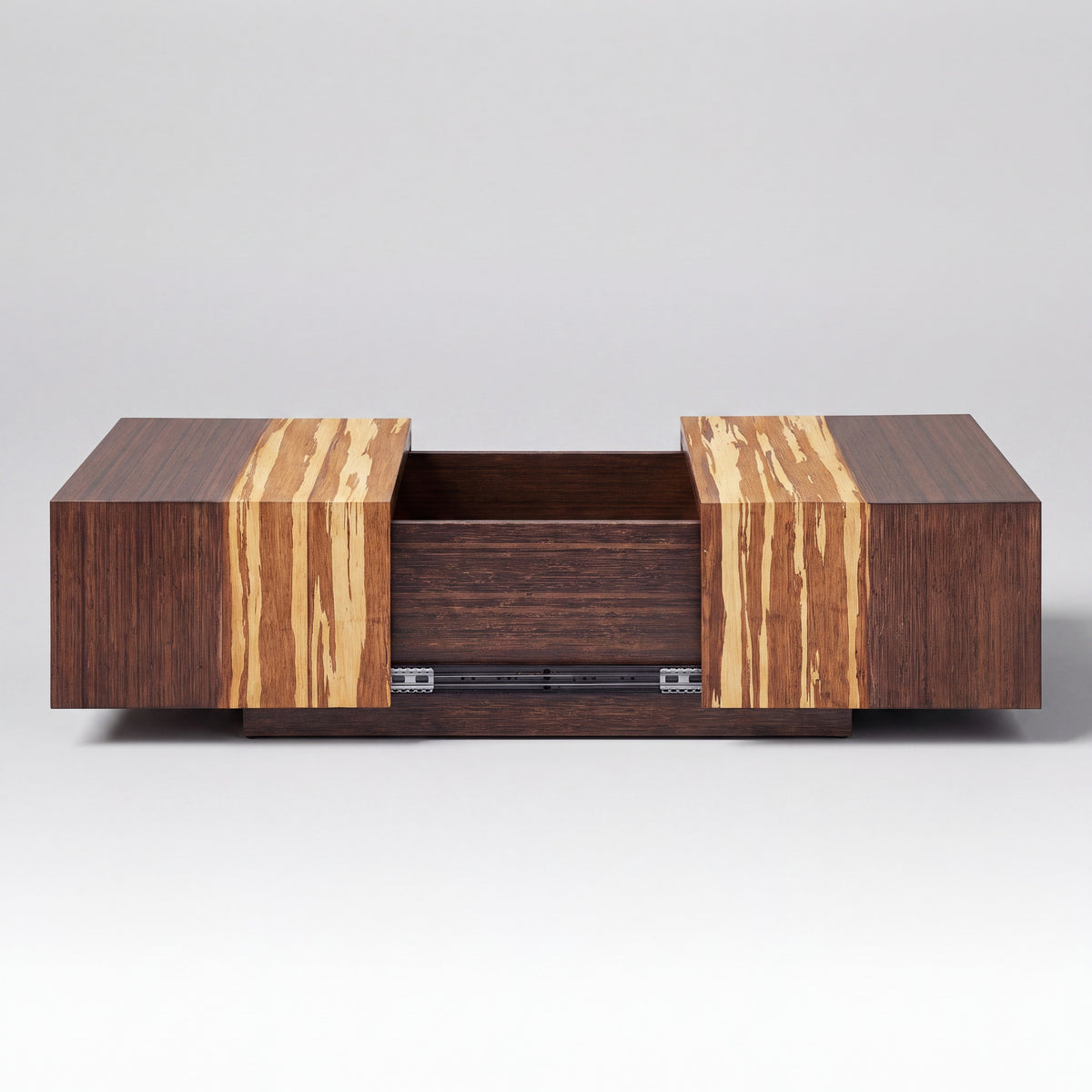 Greenington Azara Cube Rectangular Coffee Table in Sable bamboo, shown on a plain background