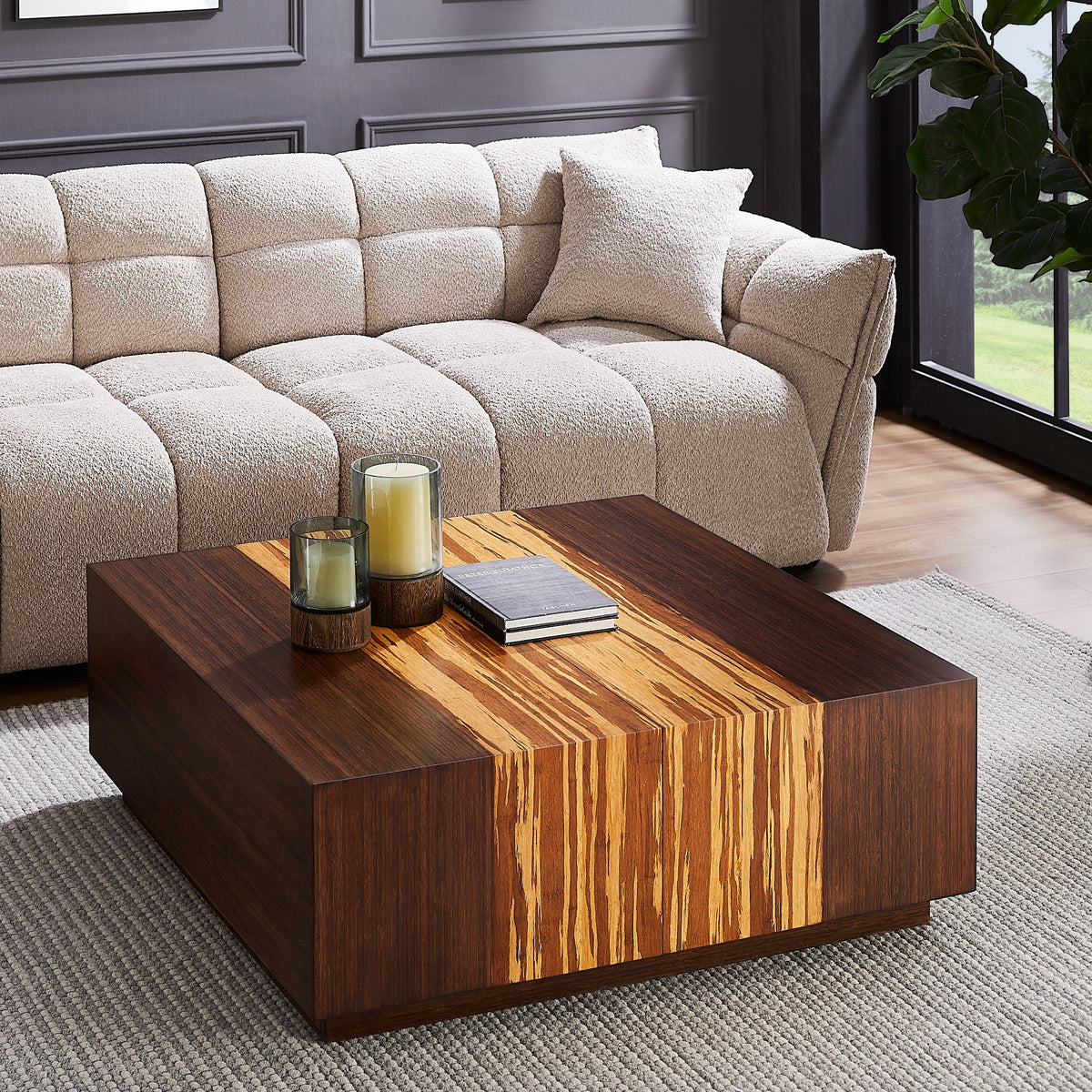 Azara cube coffee table and cube rectangular coffee table