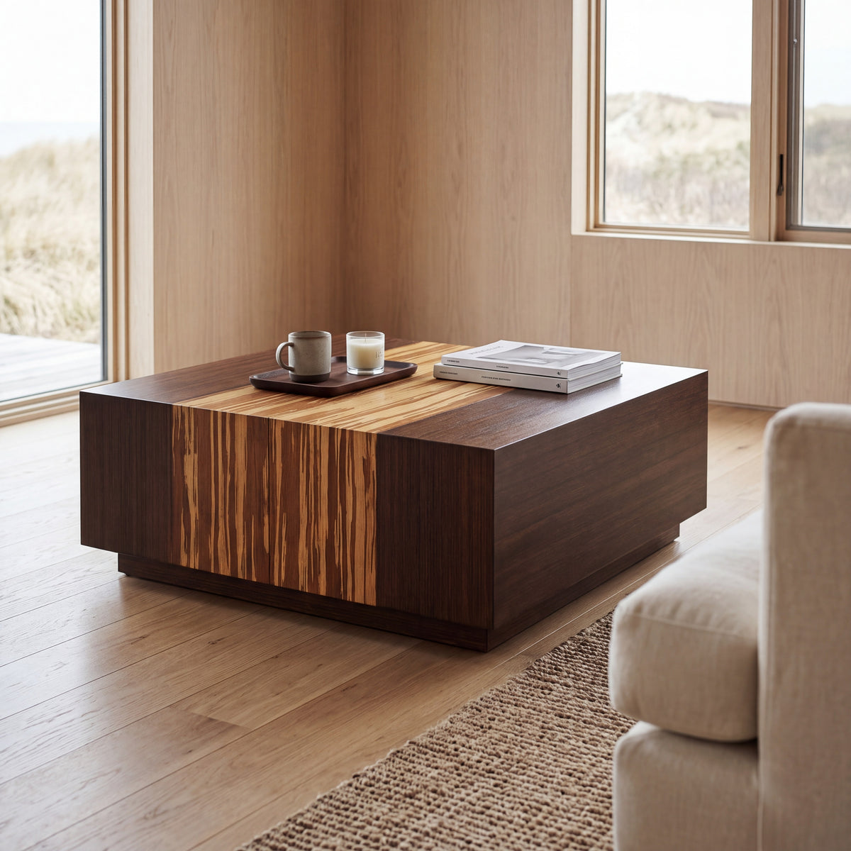 Greenington Azara Cube Coffee Table in Sable bamboo
