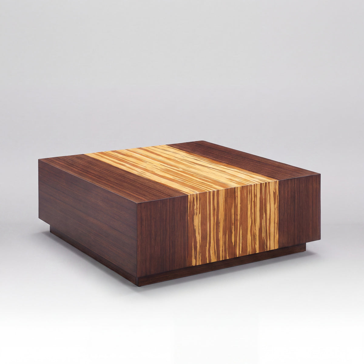 Greenington Azara Cube Coffee Table in Sable bamboo, studio photo on a plain background