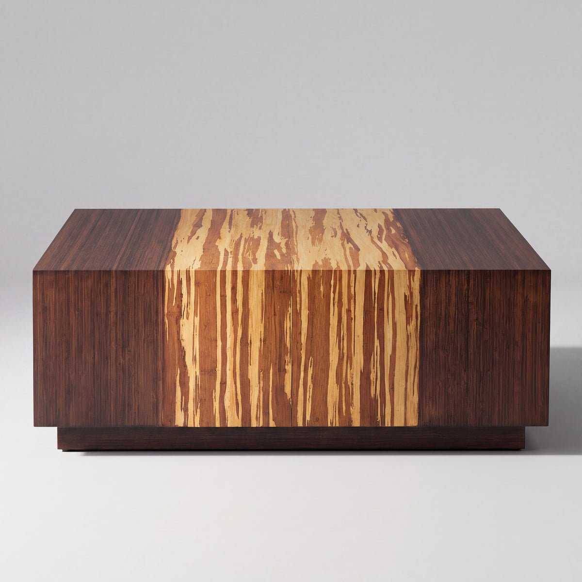 Greenington Azara Cube Coffee Table in Sable bamboo, shown on a plain background
