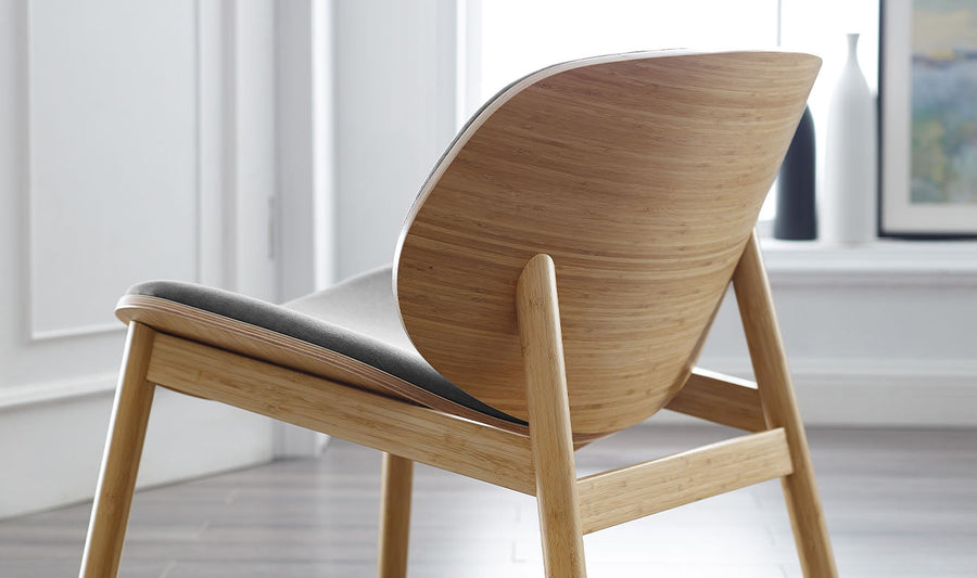 Greenington Danica Chair in solid bamboo with a grey seat