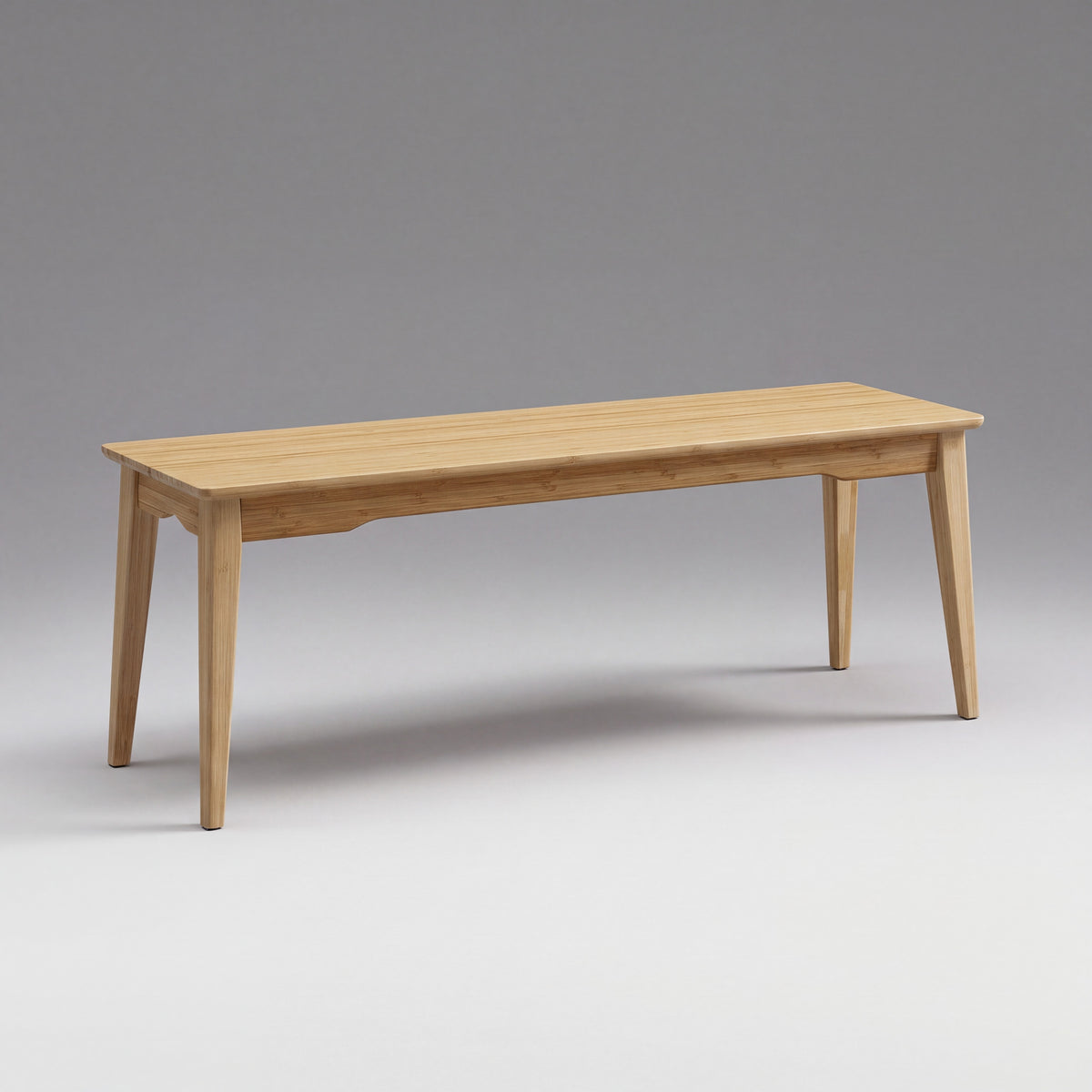 Greenington Currant Short Bench in Caramelized bamboo, on a studio background