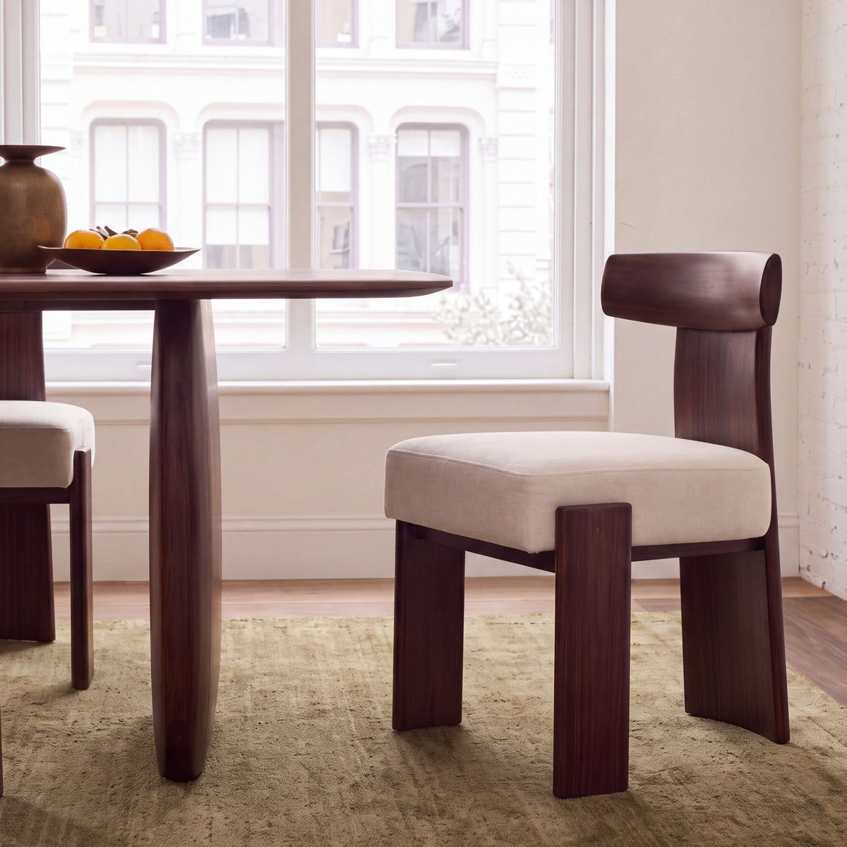Greenington Olly Dining Chair in Caviar bamboo, shown in a dining room