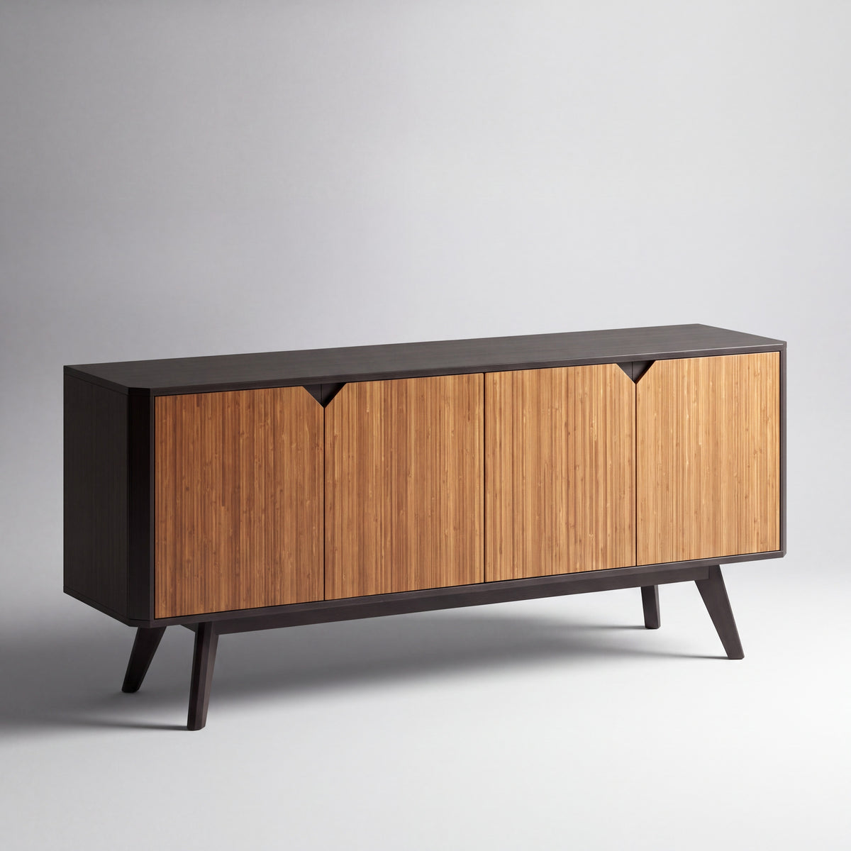 Greenington Sonoma Sideboard/Media/Credenza in Amber and Caviar bamboo, on a studio background