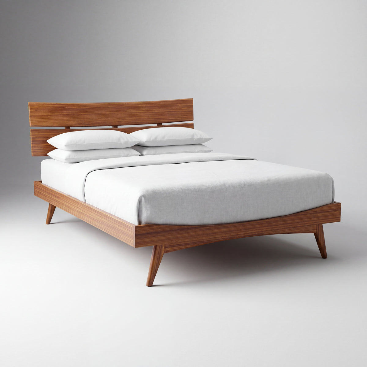 Greenington Summit Platform Bed in Amber bamboo, shown on a plain background