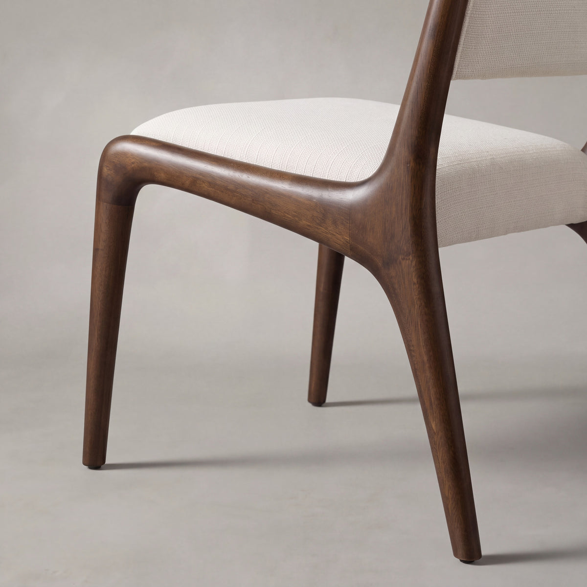 Close-up of the leg on the Greenington Torino Dining Chair in Black Walnut bamboo