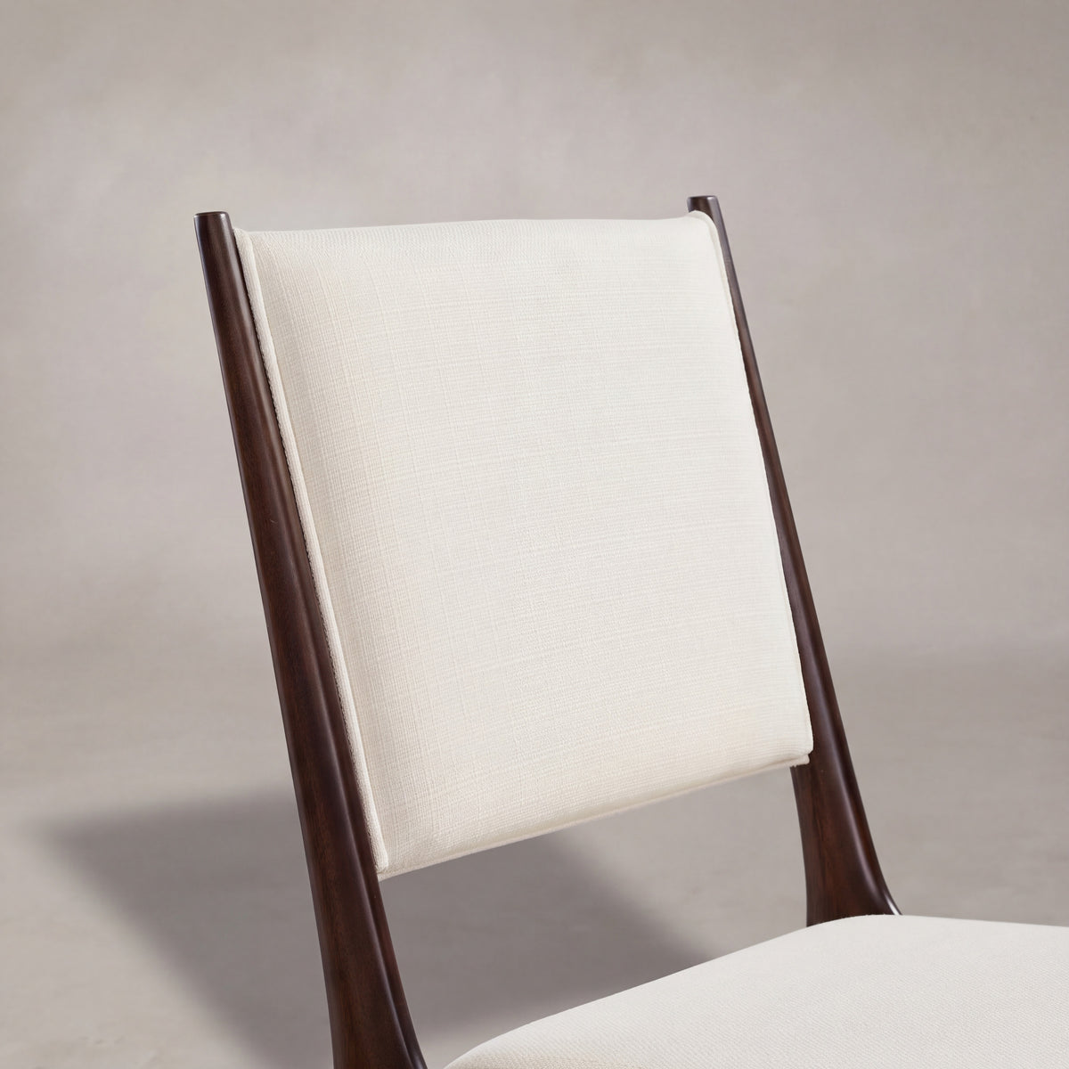 Close-up of the backrest on the Greenington Torino Dining Chair in Black Walnut bamboo