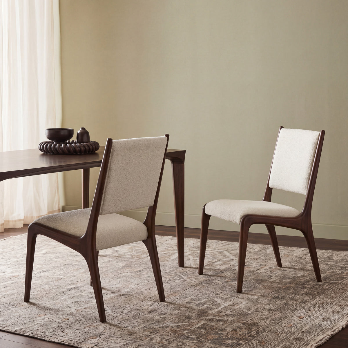 Greenington Torino Dining Chair in Black Walnut bamboo, shown in a dining room
