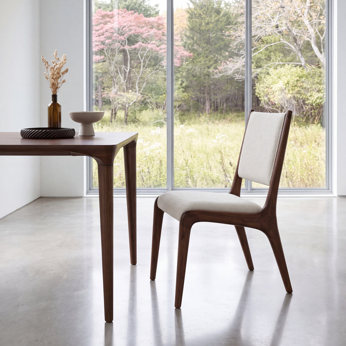Greenington Torino Dining Chair in Black Walnut bamboo, in a furnished dining room