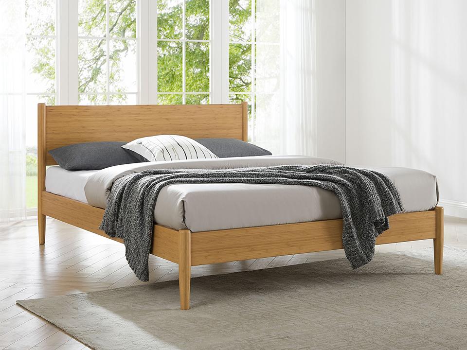 Eco Ridge by Greenington Modern and Sustainable Ria Queen Bamboo Platform Bed in Caramelized Finish