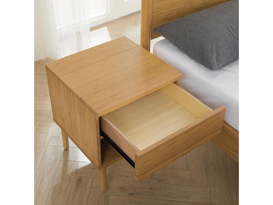 Eco Ridge by Greenington Modern and Sustainable Ria Bamboo Bedroom 1 Drawer Nightstand in Caramelized Finish