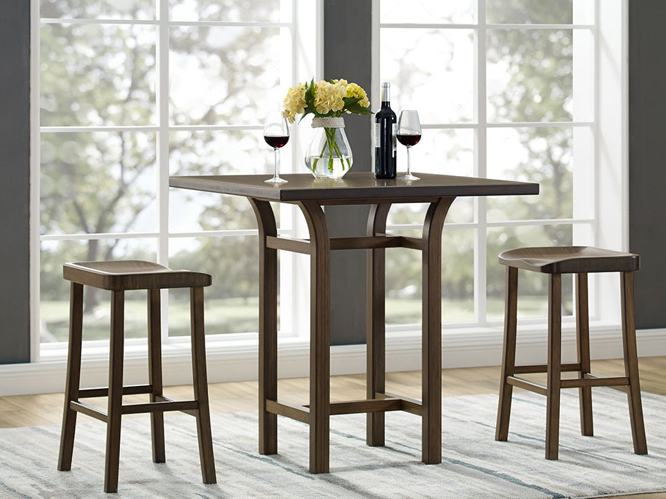 Greenington's Modern and Sustainable Tulip Solid Bamboo Counter Height Table in Black Walnut Finish