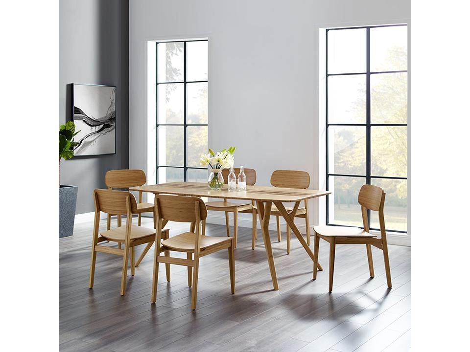 Greenington's Modern and Sustainable Currant Solid Bamboo Dining Chair in Caramelized Finish