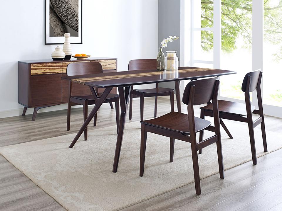 Greenington's Modern and Sustainable Currant Solid Bamboo Dining Chair in Sable Finish