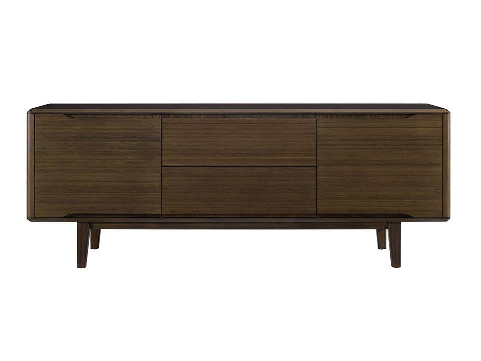 Greenington's Modern and Sustainable Currant Solid Bamboo Dining Sideboard Buffet Media Center in Black Walnut Finish