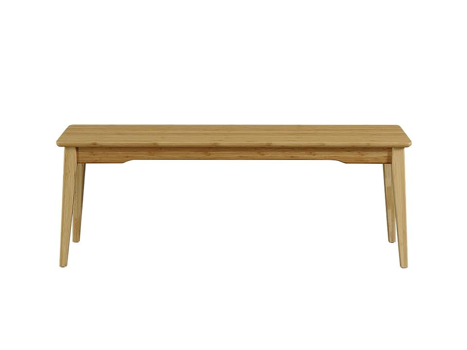 Greenington's Modern and Sustainable Currant Solid Bamboo Dining Short Bench in Caramelized Finish