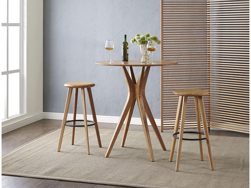 Bamboo 50/68 Dining Table Set 6P Caramelized w/ Sideboard Mija by  Greenington – buy online on NY Furniture Outlet