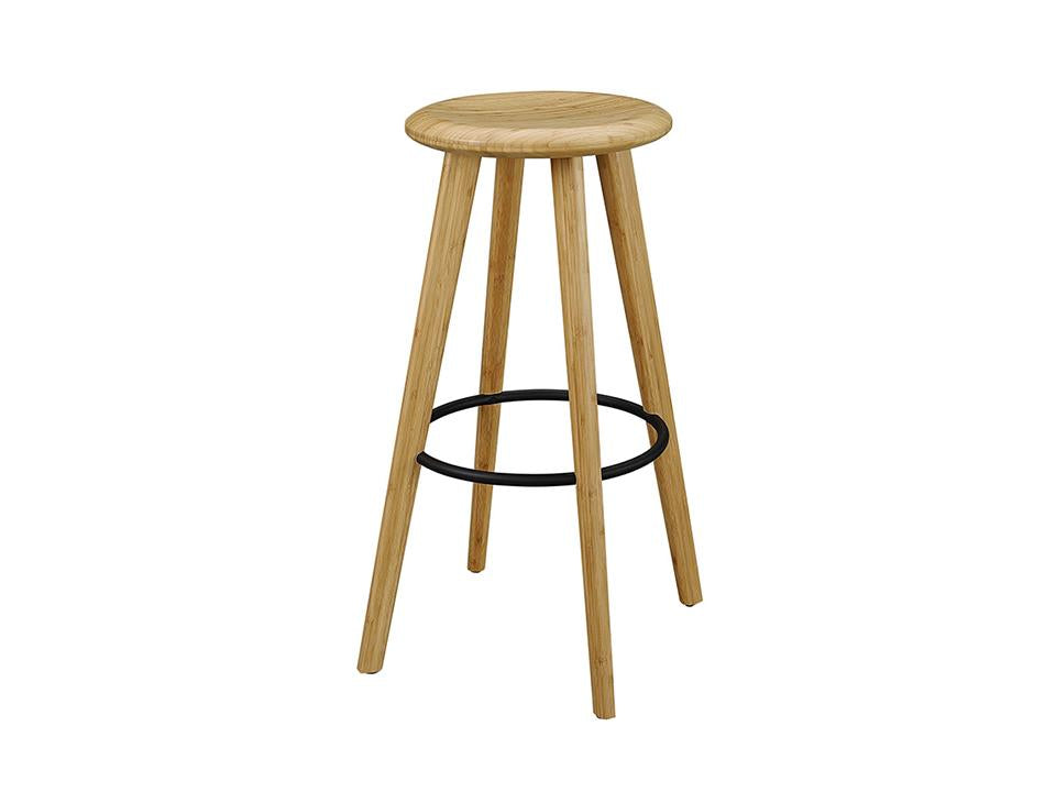 Greenington's Modern and Sustainable Mimosa Solid Bamboo Bar Height Stool in Caramelized Finish