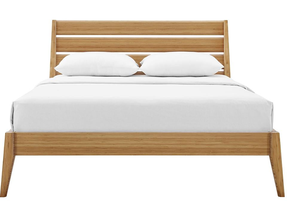 Greenington's Modern and Sustainable Sienna Queen Solid Bamboo Platform Bed in Caramelized Finish